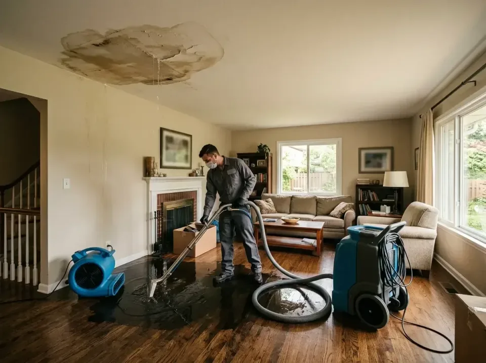 attic-pipe-burst-ceiling-drip-008 — frequently asked questions, Water Damage Restoration & Carpet Care in Jackson, WI